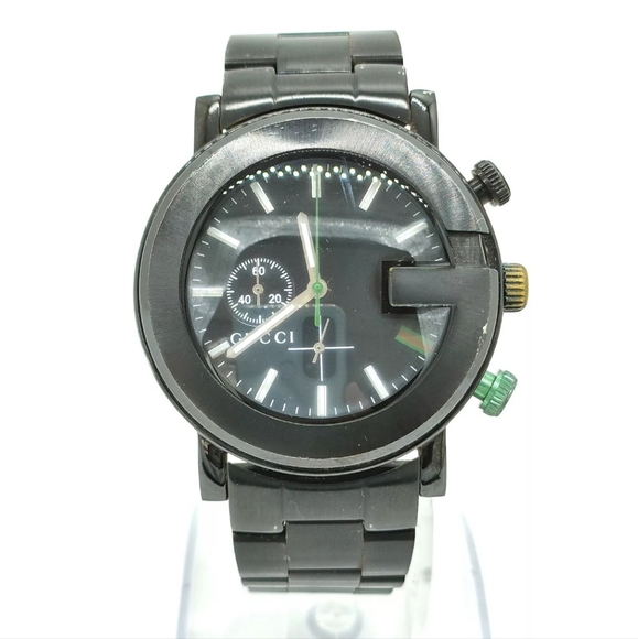 Auth Gucci 101M 43mm Men's Black Watch - Picture 1 of 9